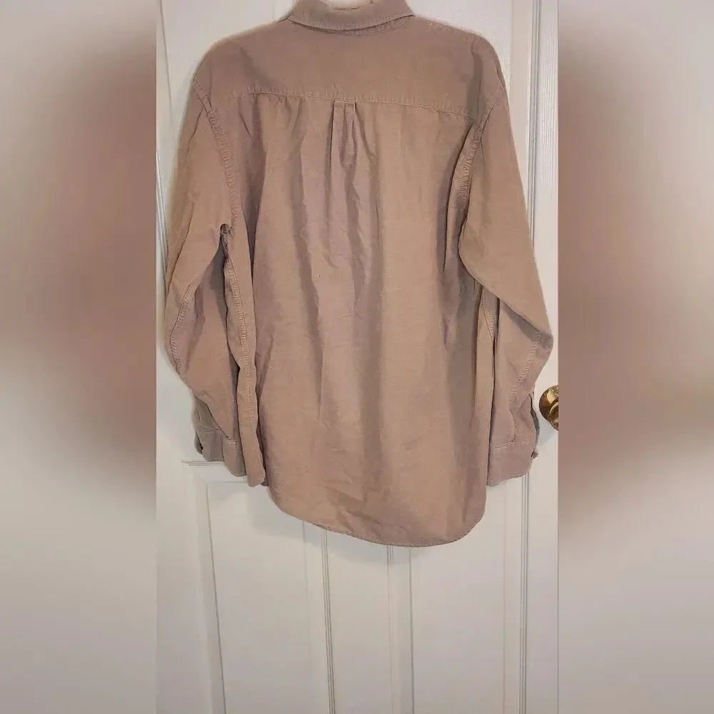 Banana Republic L Beige  Corduroy Pockets Lngslv Buttons up Men's Shirt